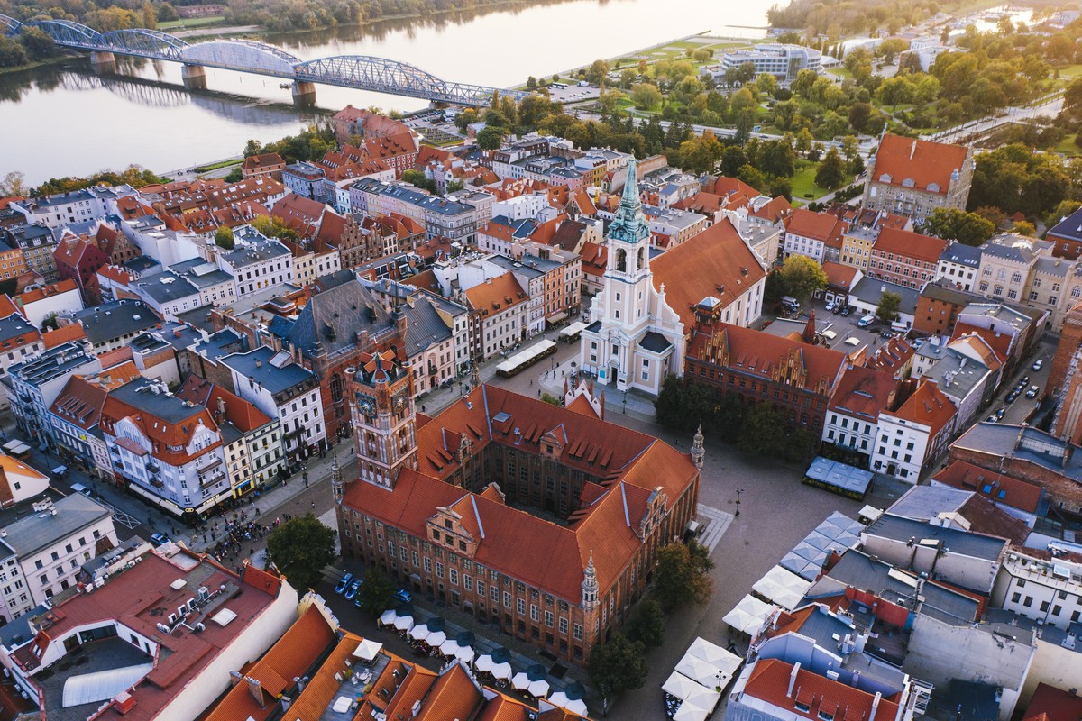 toruń z lotu ptaka